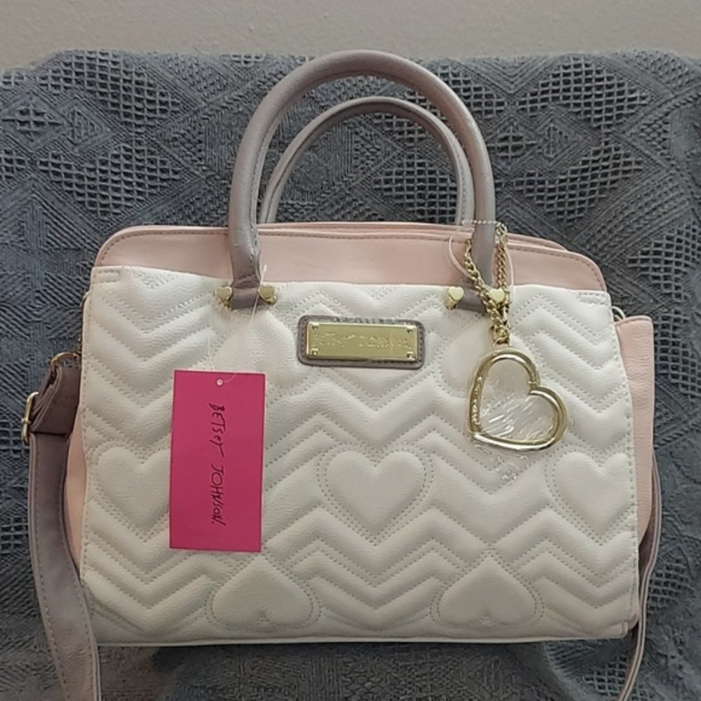 NWT Betsey Johnson TRIPLE ENTRY SATCHEL - Picture 2 of 8